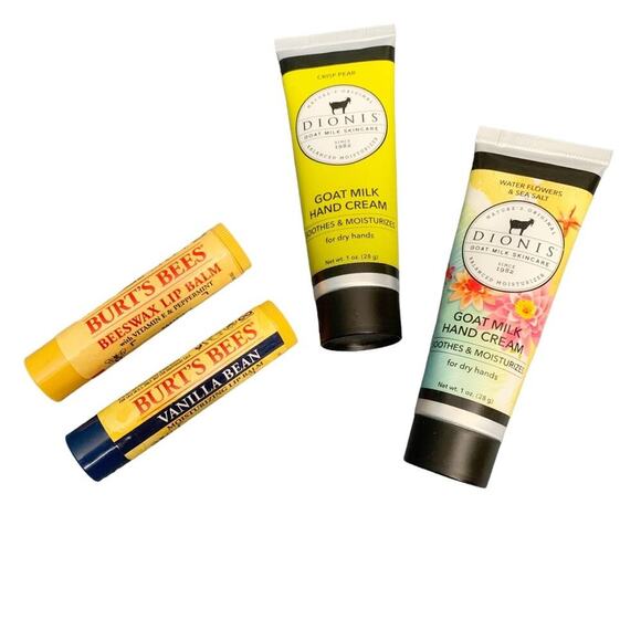 Lip Balm and Hand Cream Lot Burt’s Bees Dionis Goat Milk Hand Cream NEW 4 ITEMS - Picture 10 of 10